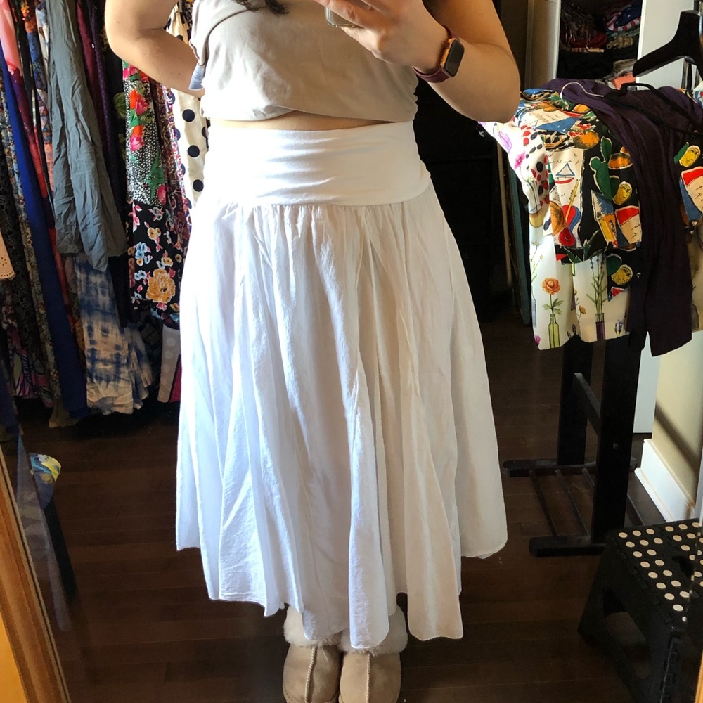 White skirt